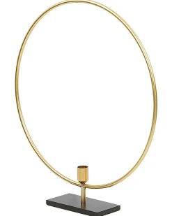 Best Beliani Portacandele SERAM Metallo 45 cm Oro Oro Nero