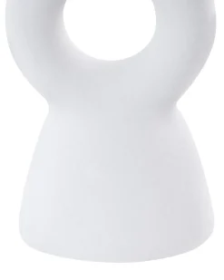 Hot Beliani Portacandele SPARTA Ceramica 17 cm sporco Bianco