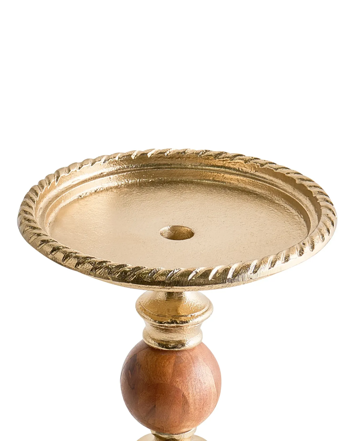 Clearance Beliani Portacandele VODNO Metallo 31 cm Oro Oro Marrone