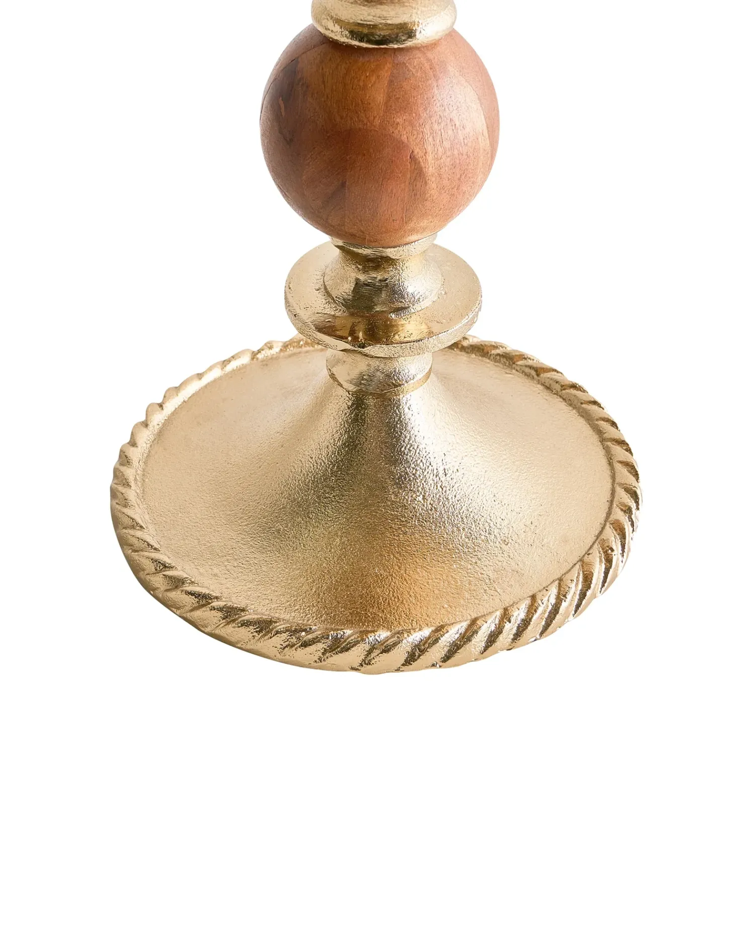 Clearance Beliani Portacandele VODNO Metallo 31 cm Oro Oro Marrone
