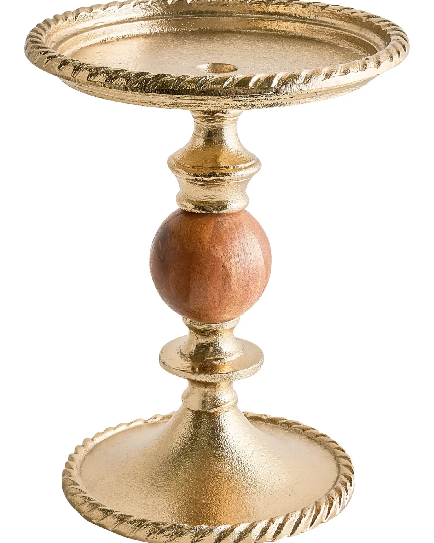 Clearance Beliani Portacandele VODNO Metallo 31 cm Oro Oro Marrone