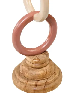 Clearance Beliani Portacandele WATERFORD Legno di pino 29 cm Multicolore