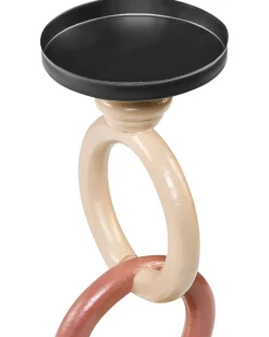 Clearance Beliani Portacandele WATERFORD Legno di pino 29 cm Multicolore