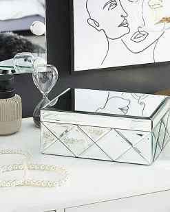 Clearance Beliani Portagioie GORRON Vetro specchiato Argento