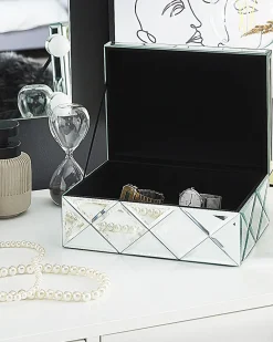 Clearance Beliani Portagioie GORRON Vetro specchiato Argento