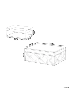Clearance Beliani Portagioie GORRON Vetro specchiato Argento