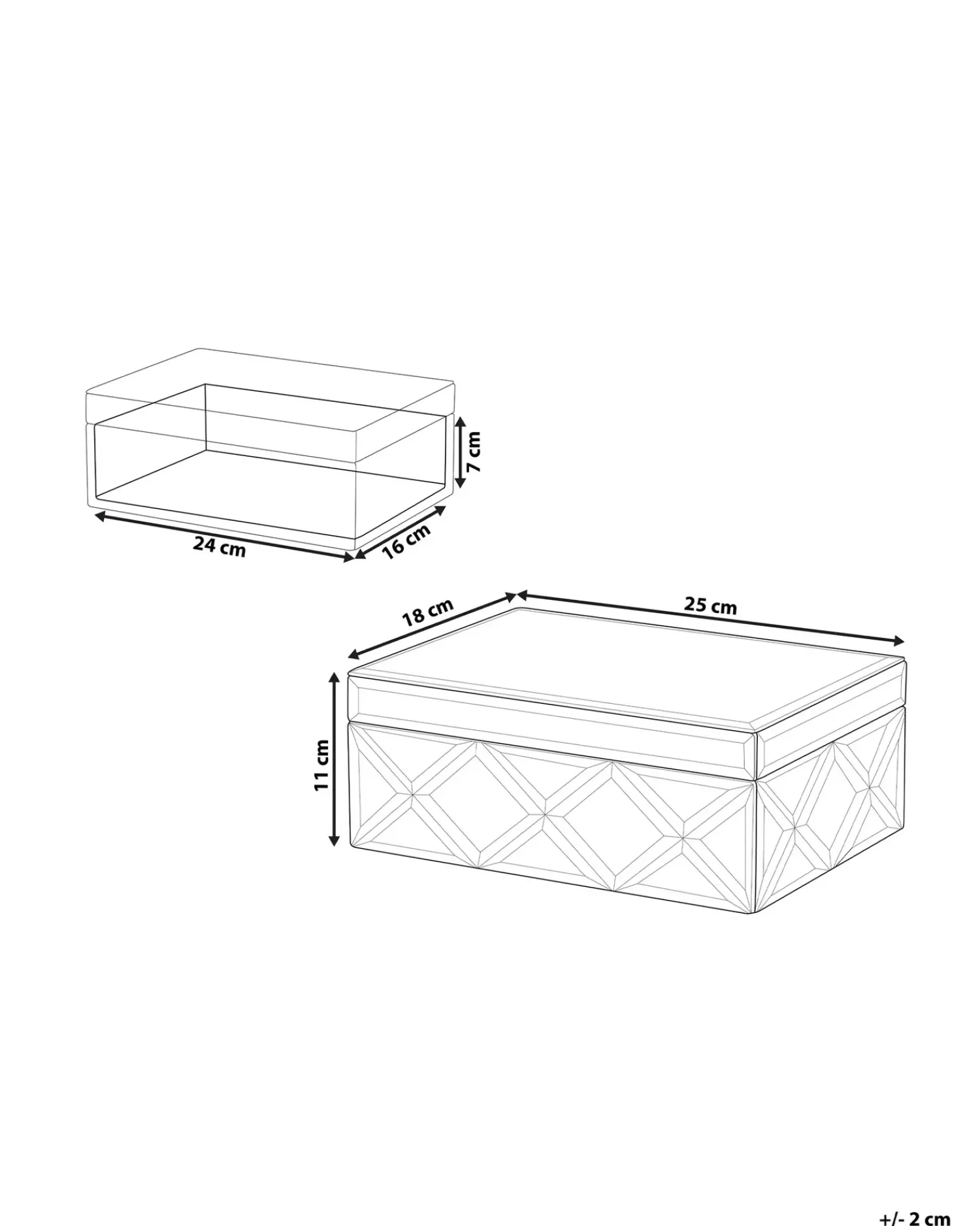 Clearance Beliani Portagioie GORRON Vetro specchiato Argento