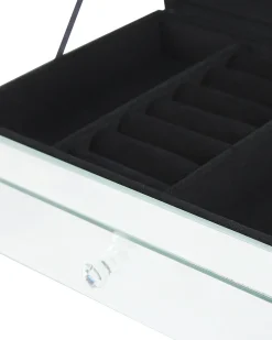 Discount Beliani Portagioie KOFI Vetro specchiato Argento
