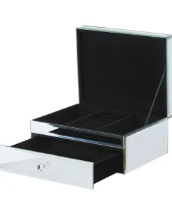 Discount Beliani Portagioie KOFI Vetro specchiato Argento