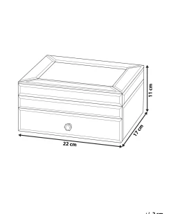 Discount Beliani Portagioie KOFI Vetro specchiato Argento