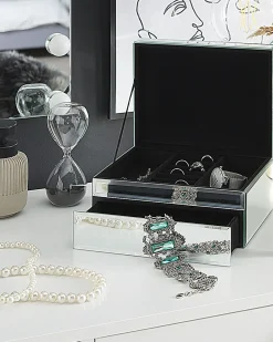 Discount Beliani Portagioie KOFI Vetro specchiato Argento