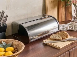 New Beliani Portapane DELECTATION Acciaio inox Argento