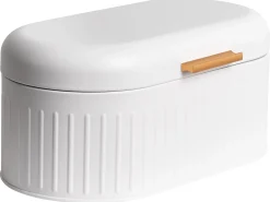 Beliani Portapane DOUCEUR Metallo Bianco Bianco Marrone