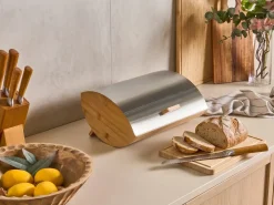 Best Beliani Portapane EPICURIEN Bambù Argento Argento Marrone