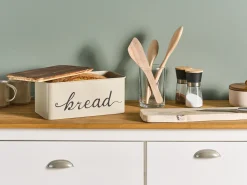 Best Beliani Portapane GOURMANDISE Metallo Beige Beige Marrone