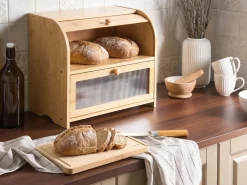 Hot Beliani Portapane LEVAIN Bambù chiaro Marrone