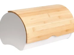 Sale Beliani Portapane SAVEUR Metallo Marrone chiaro Bianco Marrone