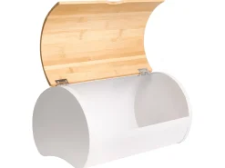 Sale Beliani Portapane SAVEUR Metallo Marrone chiaro Bianco Marrone