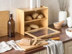 Discount Beliani Portapane SEIGLE Bambù chiaro Marrone