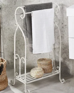 Outlet Beliani Portasciugamani da terra LINARES Metallo Bianco