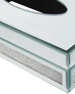 Outlet Beliani Porta tovaglioli CHARLY Vetro Argento