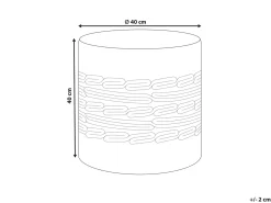 Beliani Pouf ABTIN Iuta Bianco Bianco Beige