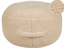 Best Beliani Pouf ADLANA Bouclé Beige