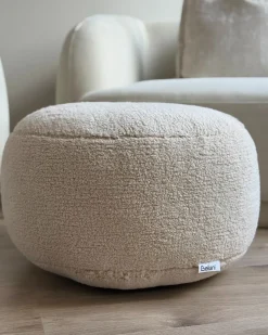 Best Beliani Pouf ADLANA Bouclé Beige