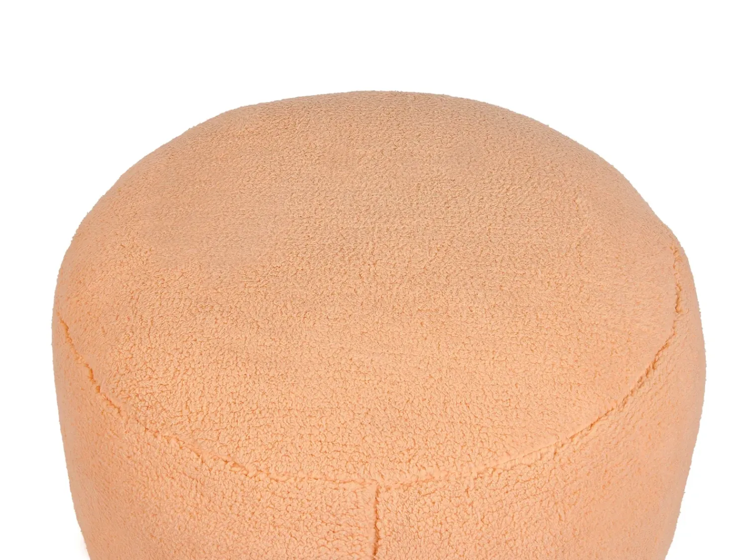 Discount Beliani Pouf ADLANA Bouclé pesca Rosa