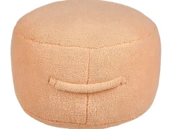 Discount Beliani Pouf ADLANA Bouclé pesca Rosa