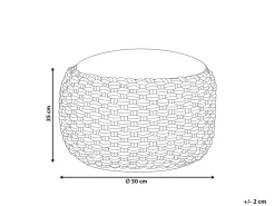 Sale Beliani Pouf AIZA Cotone Bianco Beige Bianco