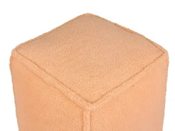 Clearance Beliani Pouf ALIPUR Bouclé Arancione