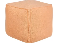 Clearance Beliani Pouf ALIPUR Bouclé Arancione