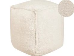 Outlet Beliani Pouf ALIPUR Bouclé chiaro Beige
