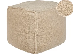 Best Beliani Pouf ALIPUR Bouclé chiaro Marrone