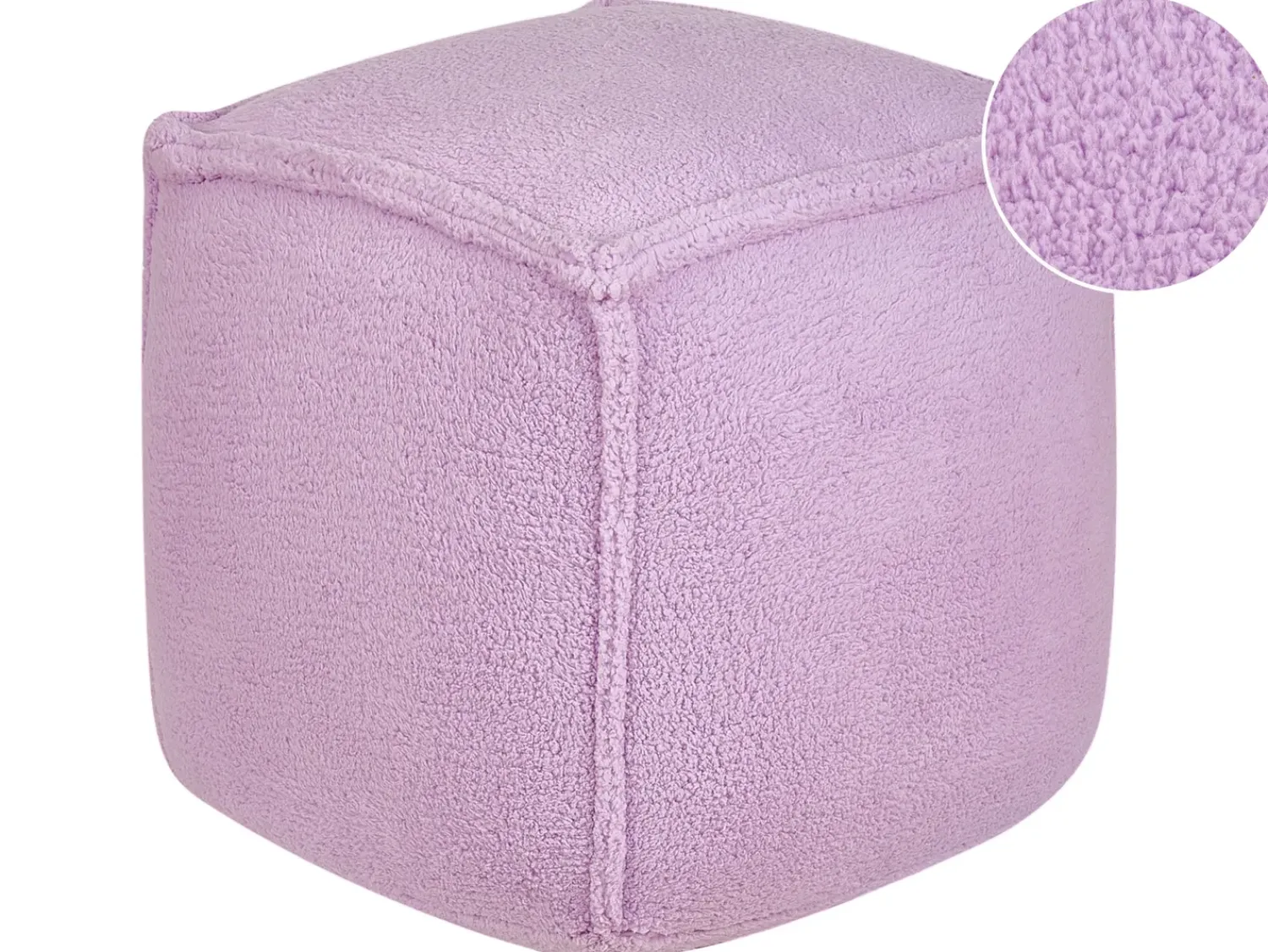 Hot Beliani Pouf ALIPUR Bouclé Viola