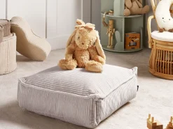Discount Beliani Pouf ALLOZAI Velluto chiaro Beige