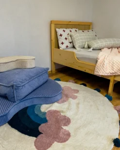 Online Beliani Pouf ALLOZAI Velluto chiaro Viola