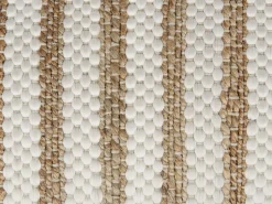 Beliani Pouf ALMATTI Tessuto Beige Bianco Beige