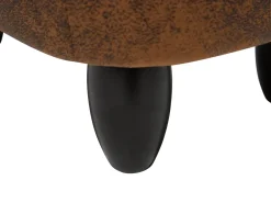 Hot Beliani Pouf animaletto contenitore HIPPO Pelle sintetica Marrone Ippopotamo Marrone Nero
