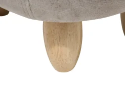New Beliani Pouf animaletto contenitore HIPPO Pelle sintetica Grigio chiaro Ippopotamo Marrone Grigio