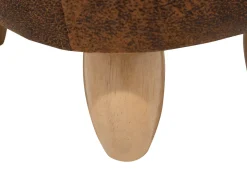 Hot Beliani Pouf animaletto contenitore RHINO Pelle sintetica Marrone chiaro Rinocerone Marrone Marrone