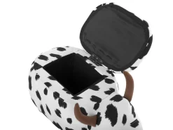 Beliani Pouf animaletto contenitore COW Tessuto Bianco Mucca Bianco Marrone Nero