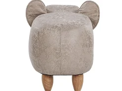 Outlet Beliani Pouf animaletto contenitore JUMBO Pelle sintetica Grigio Elefante Marrone Grigio