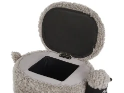 Beliani Pouf animaletto contenitore SHEEP Tessuto Grigio Pecora Marrone Grigio Nero