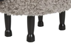 Beliani Pouf animaletto contenitore SHEEP Tessuto Grigio Pecora Marrone Grigio Nero