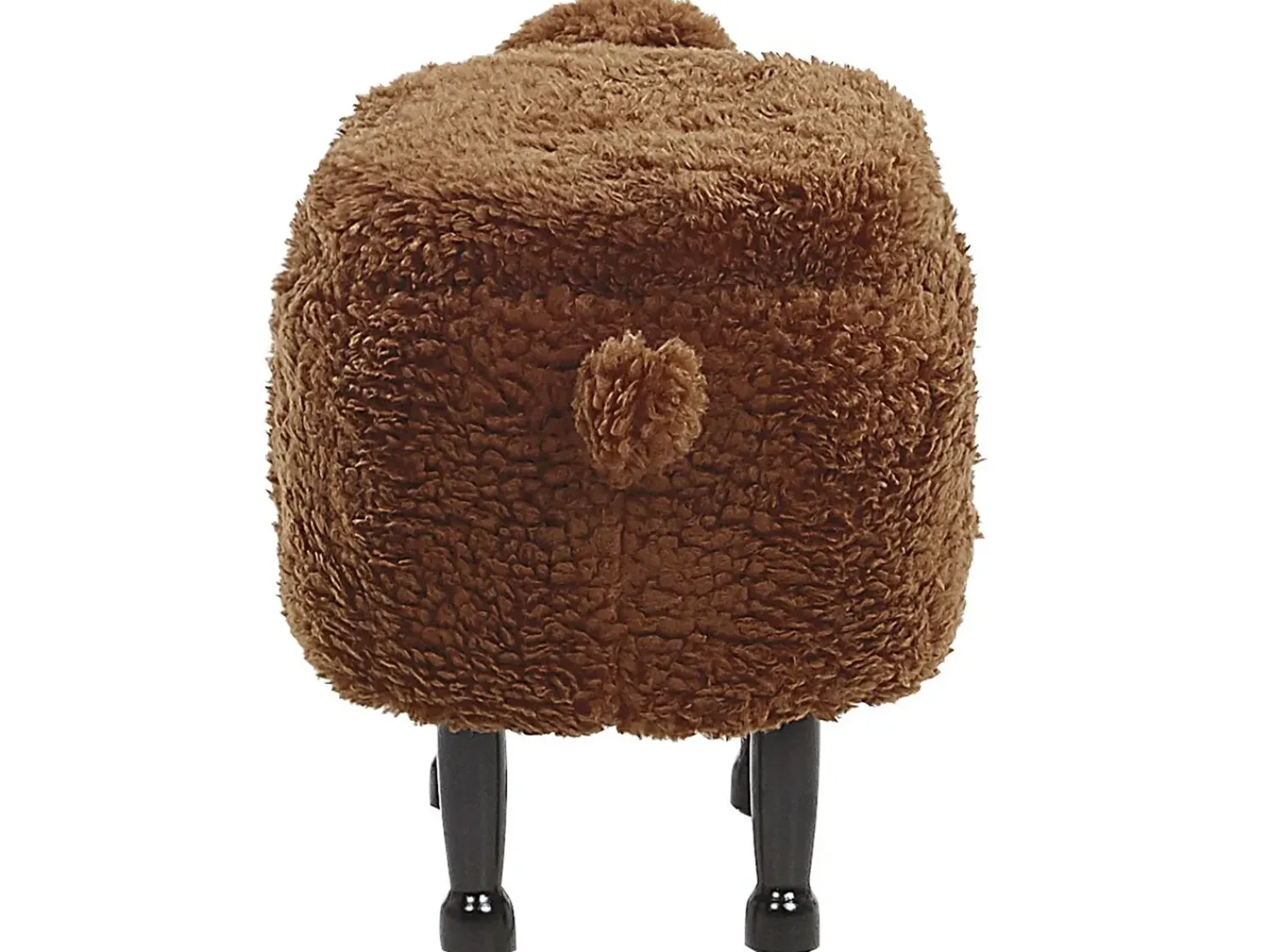 Online Beliani Pouf animaletto contenitore SHEEP Tessuto Marrone Pecora Marrone Nero