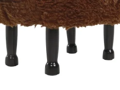 Online Beliani Pouf animaletto contenitore SHEEP Tessuto Marrone Pecora Marrone Nero