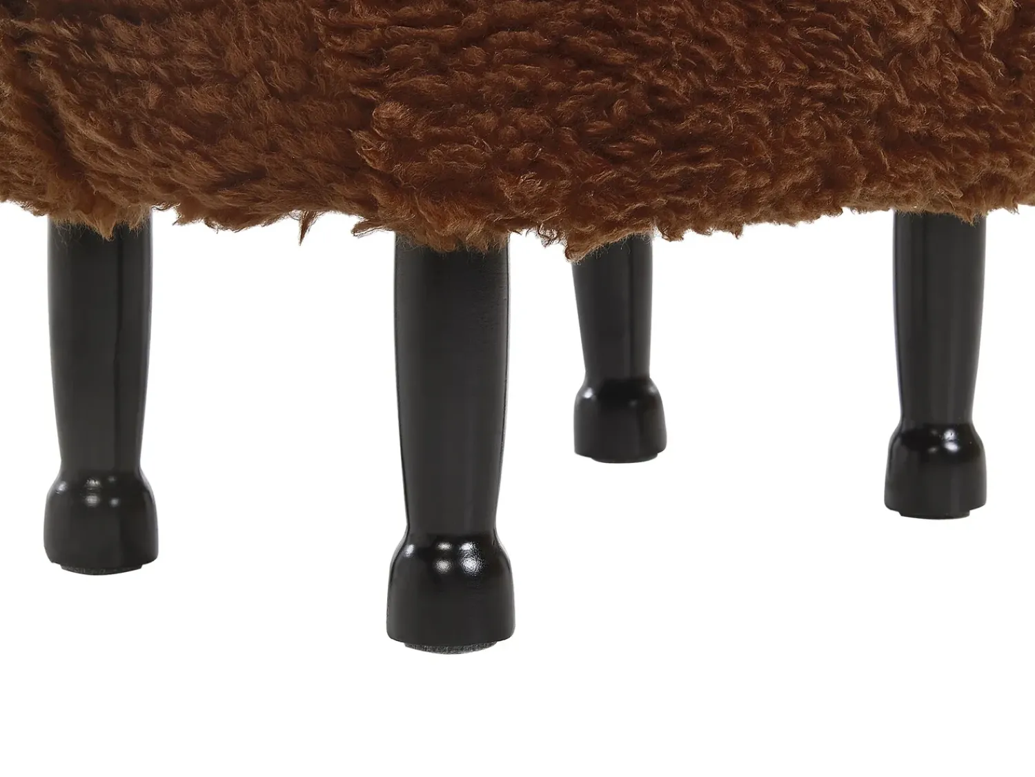 Online Beliani Pouf animaletto contenitore SHEEP Tessuto Marrone Pecora Marrone Nero
