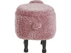Sale Beliani Pouf animaletto contenitore SHEEP Tessuto Rosa Pecora Rosa Nero
